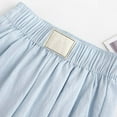 thumbnail image 6 of MIXUE Girls Pants Kids Summer Solid Color Elastic High Waist Loose Casual Wide Leg Palazzo Boho Breathable Trousers Holiday Wear,Blue,7-8 Years, 6 of 8
