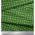 thumbnail image 2 of Soimoi Green Heavy Satin Fabric Brush Stroke Abstract Print Fabric by the Yard 54 Inch Wide, 2 of 3