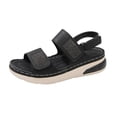thumbnail image 2 of YOUYEDIAN Orthopedic Shoes for Women Summer Casual Platform Sandals Fashion Comfortable Slippers Beach Open Toe Shoes(Black), 2 of 5