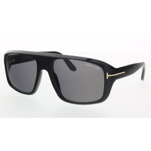 Tom Ford FT0754 01A Duke Shiny Black Browline Square Sunglasses -  