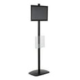 thumbnail image 3 of M&T Displays Free Standing Display Stand with 1 x (11X17) Frame in Portrait/Landscape and 1 x (8.5x11) Clear Pocket Shelf, Single Sided (Black), 3 of 6