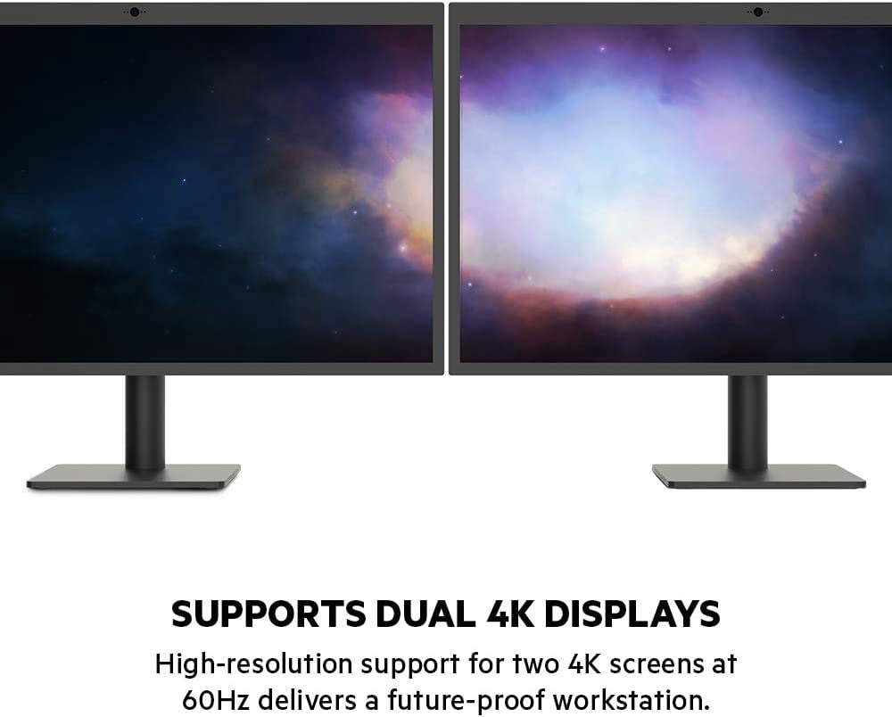 Thunderbolt 3 Dock Pro w/ Thunderbolt 3 Cable - USB-C Hub - USB-C Docking Station for MacOS & Windows, Dual 4K @60Hz, 40Gbps Transfer Speed, 85W Upstream Charging, w/ Ethernet, SD & Audio Ports