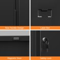 thumbnail image 6 of Coolsun Garage Storage Cabinet, Metal File Cabinet with Lockable Doors and Adjustable Shelves, Black Steel Storage Cabinet for Home,School,Office,Garage, 6 of 9