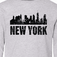 thumbnail image 4 of Inktastic New York Skyline Grunge Long Sleeve Youth T-Shirt, 4 of 5