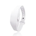 thumbnail image 1 of Pulsera dispensadora de gel antibacterial, diseño moderno en silicona médica, ideal para niños y adultos. Colores variados: azul claro, negro, morado, blanco y rosa. Ajustable, reutilizable y fácil, 1 of 6