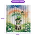 thumbnail image 5 of Happy St. Patrick’s Day Manx with Green Hat Shamrocks Rainbow Shower Curtain Cat Lover Kitten Owner Gifts Waterproof Bathroom Bathtub Curtain - 03007, 5 of 5