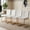 White/Gold, variant on Hosnnlie Set of 4 White Dining Chairs, Arch Gold Legs, PU Leather, Light Luxury, for Living Room Kitchen