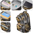 thumbnail image 4 of Black and Gold Marble Pattern Backpack for School, Cute School Bag with Adjustable Shoulder Straps and Padded Back, 16.9"x12.6"x5.9", 4 of 5