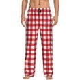 thumbnail image 1 of Balery Red Checkboard Pantalones de pijama para hombre, pijama ultraligero, pantalón de descanso-X-Large, 1 of 6