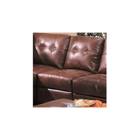 Samuel Leather Armless Chair Brown Samuel Leather Armless Chair Brown