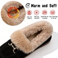 thumbnail image 3 of Knivor Cozy Moccasin Slippers for Women Metal Slip On Warm Fluffy Slippers Closed Toe Fashion Loafers Slippers for Indoor Outdoor House Shoes, 3 of 9