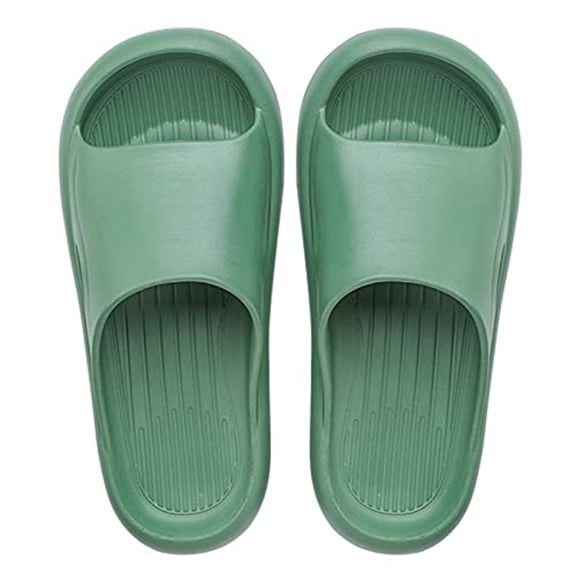 NexTorq Women & Men Shower Slippers Open Toe House Slides Bathroom Sandals, Army Green, 5.5