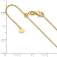 thumbnail image 6 of Diamond2Deal 10K Yellow Gold Adjustable 1.1mm D/C Cable Chain Necklace for Women 22", 6 of 7