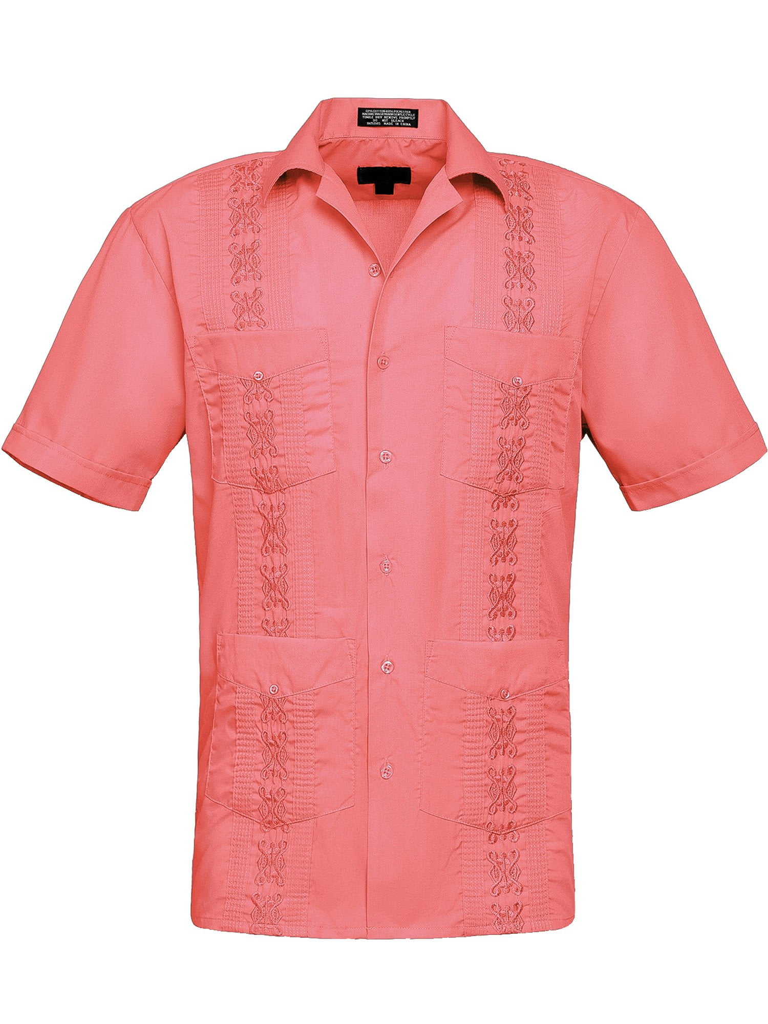 GStyle USA Men's Casual Short Sleeve Button Down Guyabera Cuban Shirt