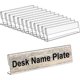 thumbnail image 1 of 12 Pack Acrylic Desk Name Plate Holder, Office Business Desk Sign Holder Teacher Name Plate, 1 of 5