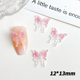 thumbnail image 1 of Accesorios para decoración de uñas con mariposas translúcidas, hielo líquido y luz de noche, perlas brillantes, mariposas con degradado, decoraciones dulces y geniales, 1 of 4