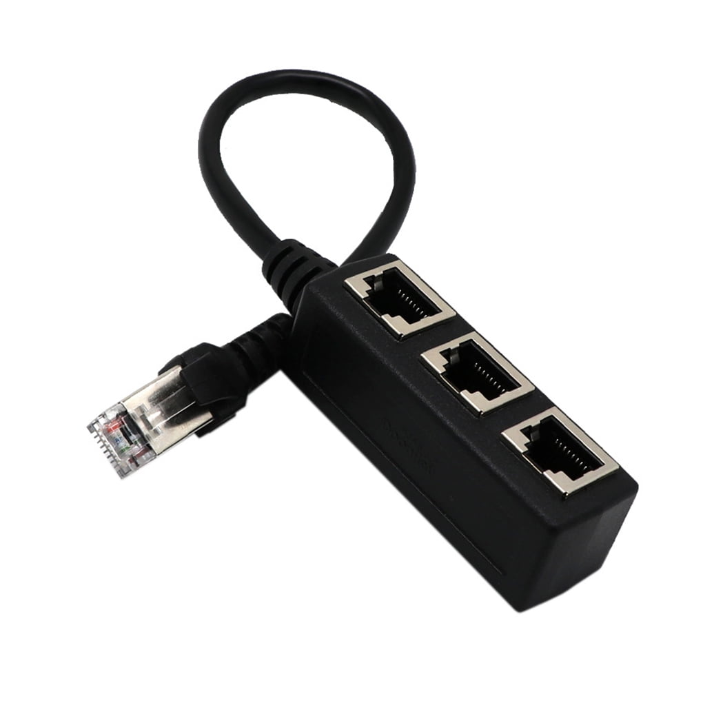 RJ45 Network 1 to 3 Port Adapter Splitter Cable Male To 3