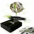 thumbnail image 3 of Ambesonne Artichoke Jigsaw Puzzle Durable Cardboard, Watercolor Splashy Veggie, 1000 pcs, Fern Green and Black, 3 of 6
