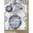 thumbnail image 3 of Abani Arto 7'9"W x 10' 2"D ART100A Medallion Distressed Ivory and Blue Area Rug, 3 of 5