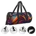 thumbnail image 3 of Fotbe Colorful Abstract Wave Motion Bolsa Deportiva de Lona Plegable con Estampado, Bolsa de Gimnasio con Bolsillo Seco/Húmedo, Bolsa de Viaje Ultraligera de Gran Capacidad, 3 of 6
