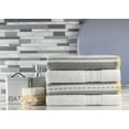 thumbnail image 3 of Freshee 4-Piece Bath Towel Set, Grey Stripe/White - Featuring Intellifresh Antimicrobial Technology, 3 of 6