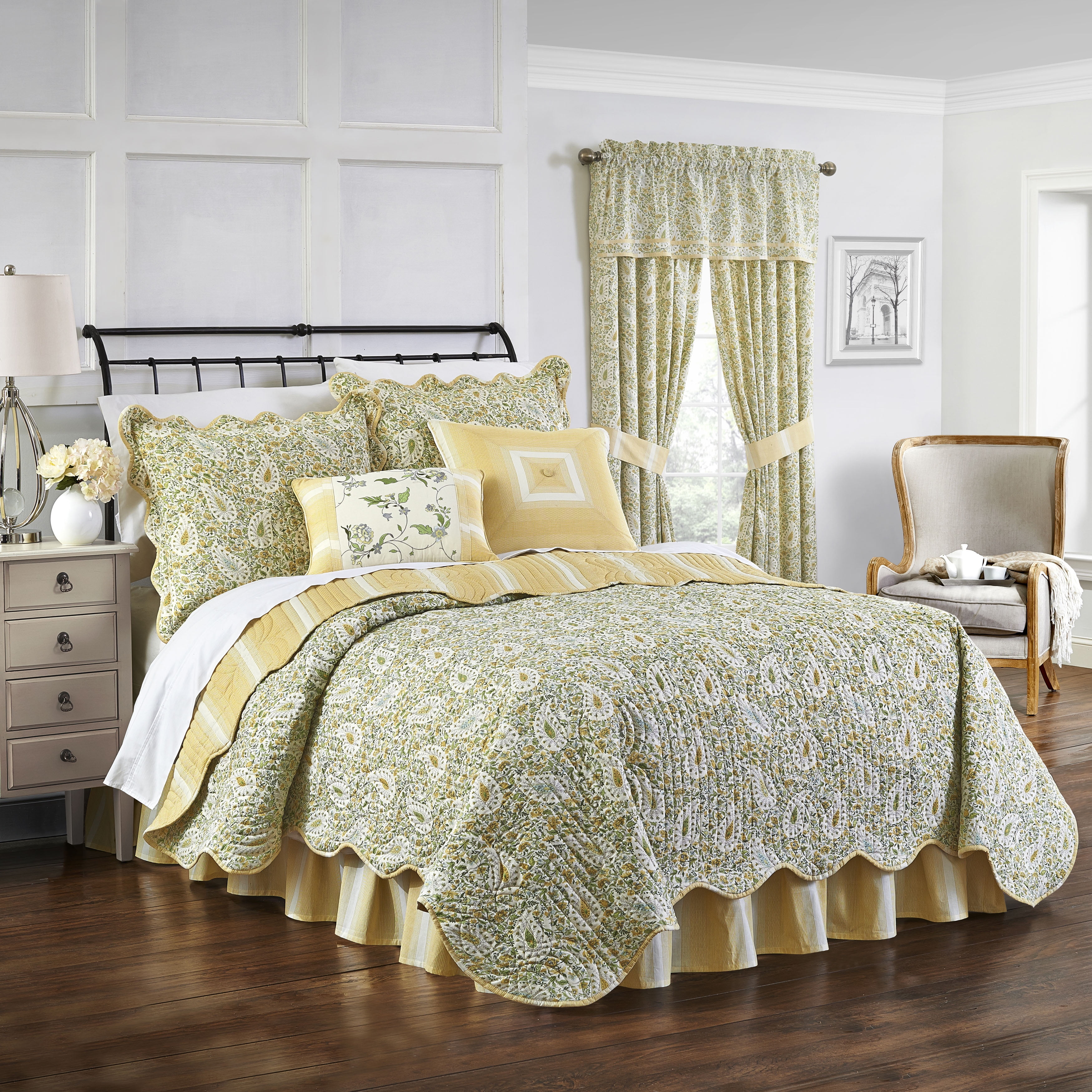 Waverly Paisley Verveine Quilt Collection Walmart Com Walmart Com