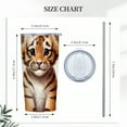 thumbnail image 3 of JEUXUS  Initial Coffee Tumbler Tiger Travel Mug Cute Animal Letter Tumblers Double Walled Stainless Steel Insulated Themed With Lid Cup Hot Cold Drinking Wine Glass, 3 of 7