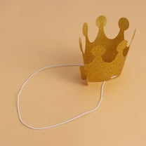 GOOHOCHY Golden Birthday Party Hats with Glitter Design for Kids and Adults Crown Hat Supplies PVC Material