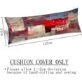thumbnail image 4 of Red Blue and Gray Body Pillow Cover Blue Grey Red Abstract Art Painting Long Pillow Case with Zipper Decorative Bedding Pillowcase Modern Pillow Covers Soft Cushion Pillow Case for Bedroom,20"x54", 4 of 6
