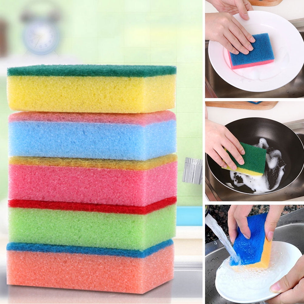 2PCS Cleaning Sponges Universal Sponge Brush Set Kitchen Cleaning Tools Helper 