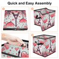 thumbnail image 4 of Eiffel Tower Large Capacity Foldable Storage Container Basket with Handle, 10.8"x10.5"x10.6" Storage Box Bin, 4 of 6