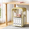 thumbnail image 6 of HaiCube 3-Tier Metal Side Table, Modern Small Nightstand with Storage Shelf, Cute Decor End Table for Bedroom, Living Room, Dorm, Yellow, 6 of 8