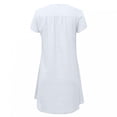 thumbnail image 3 of TIMIFIS Robe Mini Décontractée à Manches Courtes Col en V pour Femmes, Couleur Unie, Vacances Chaudes, 3 of 6