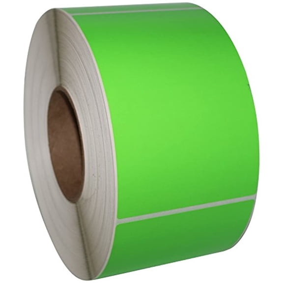 Compulabel 520306, 4" x 6" Fluorescent Green Direct Thermal Labels