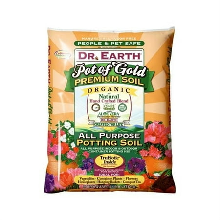 Dr. Earth 813 Pot of Gold Premium All Purpose Potting Soil- 8 Dry Quarts