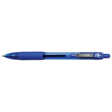 Zebra 22224 1.0 mm Z-Grip Retractable Ballpoint Pen  Blue - Pack of 4