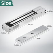 Electric Magnetic Lock, Electromagnetic Door Lock Holding Force for Access Control, 600LBs/280KG, OutSwinging Door Access Control System, Single Door 12V