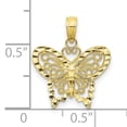 thumbnail image 3 of FJC Finejewelers 10k Yellow Gold Bright Cut Butterfly Charm, 3 of 6