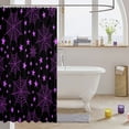 thumbnail image 3 of Manfei Gothic Spider Web Print Shower Curtain 72Wx78L,Moon Halloween Bath Curtain, 3 of 5