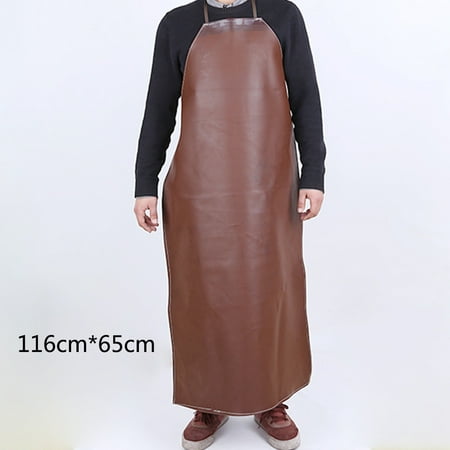 

Ekeka Clearance ! Oil Proof Apron Kitchen Lengthen Work Shop Unisex Leather Hang Neck