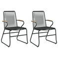 thumbnail image 2 of vidaXL 3 Piece Garden Dining Set Black PVC Rattan, 2 of 5