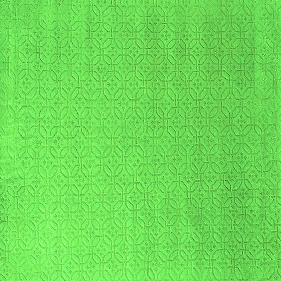 Ahgly Company Indoor Square Solid Green Modern Area Rugs, 7' Square