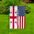 thumbnail image 2 of American Half Georgia Flag Georgian Friendship U.S.A My Home My Blood House Flag, Double-Sided Decorative Outdoor Flag, Patriotic Polyester Yard Flag 29.5 x 39.5 in, 2 of 5