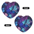 thumbnail image 2 of Qekee Geometry Dash Print Compact Makeup Mirror Folding Mini Pocket Mirror Portable Hand Mirror Double-Sided 2 x 1x Magnification for Woman Girls-Heart Shape, 2 of 9