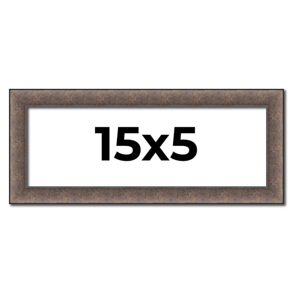 15x5 IN Frame Silver Real Wood Picture Frame Width 1.25 Inches | Interior Frame Depth 0.5 Inches |