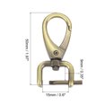 thumbnail image 2 of Uxcell 4Pcs Swivel Clasps, 0.6" D Ring Detachable Snap Hook with Screwdriver, Bronze, 2 of 7