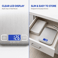 thumbnail image 6 of Digital Kitchen Scale, 5000g/1g High Precision Food Scale, Stainless Steel Digital Cooking Scale with Tare Function & Unit Conversion, LCD Display Electronic Scale for Baking, Cooking, Meal Prep, 6 of 7