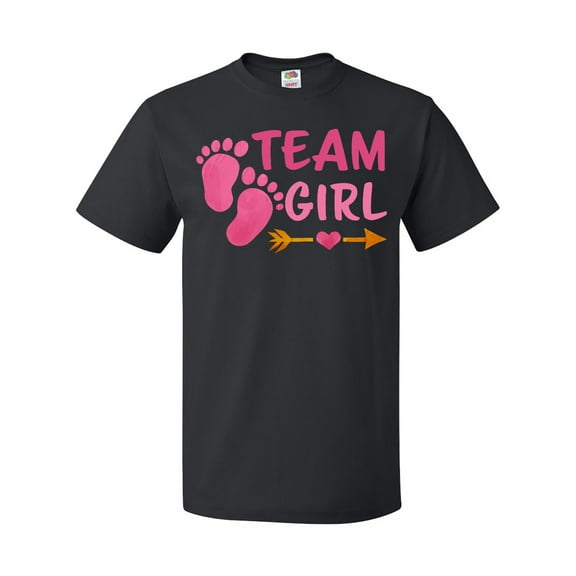 Inktastic Team Girl Pink Footprints and Arrow T-Shirt