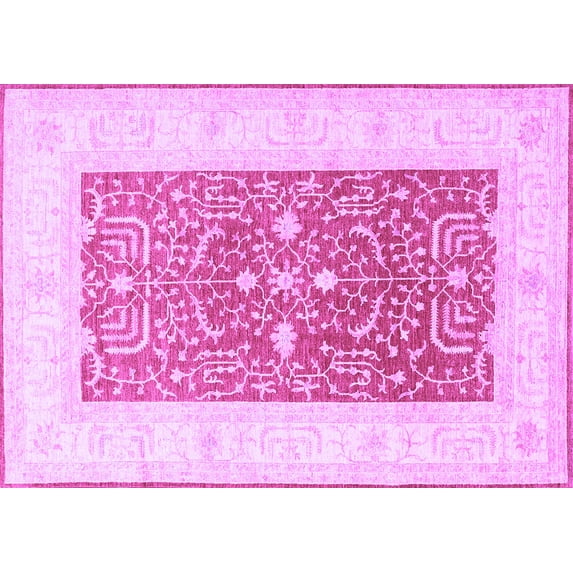 Ahgly Company Indoor Rectangle Oriental Purple Traditional Area Rugs, 3' x 5'