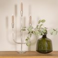 thumbnail image 3 of Creative Co-Op Hand-Forged Metal Candelabra, Silver Finish, 3 of 6